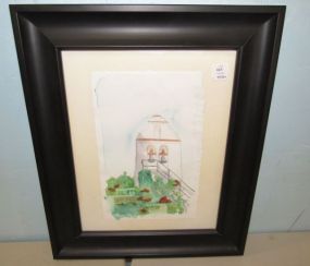 Watercolor of Bell Tower