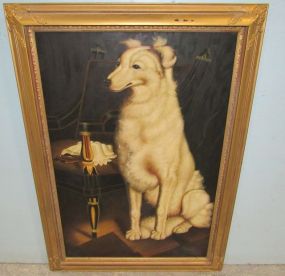 Painting of Dog on Canvas by Henry Carlson