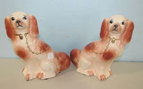 Pair of Reproduction Staffordshire Style Dog Figures