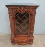 Unusual Wood Single Door Wine Cabinet