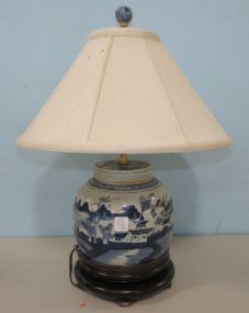 Blue and White Pottery Vase Table Lamp