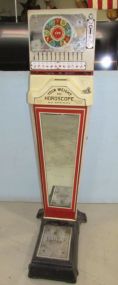 Vintage Watling Coin Operated Horoscope Vending Weight Scale