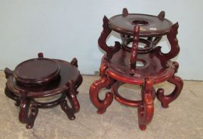 Four Assorted Size Chinese Plant Stands