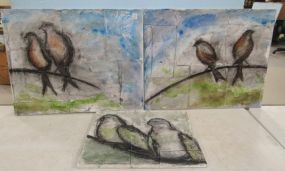 Three Rebecca Potter Bird Paintings