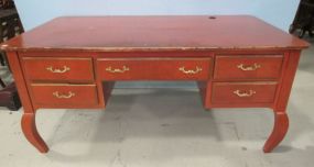 Large Modern Red Painted Writing Desk