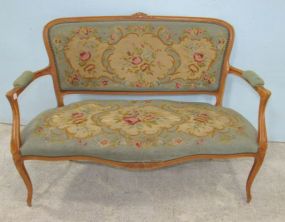 French Style Needlepoint Settee