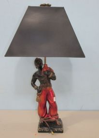 Resin Blackamore Style Figure Lamp