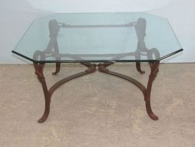 Octagon Glass Top Coffee Table