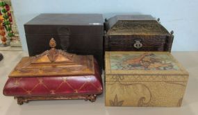 Four Decorative Storage Display Boxes
