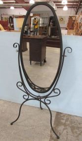 Modern Metal Cheval Mirror