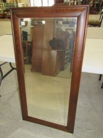 Wood Framed Beveled Wall Mirror