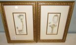 Pair of French Style Toilet and Sink Prints