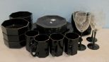 Arcoroc France Black China Set