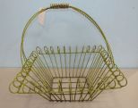 Vintage Painted Wrought Iron Basket