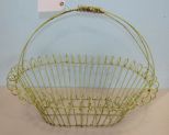 Vintage Painted Wrought Iron Basket