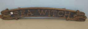 Wood Carved Sea Witch Sign