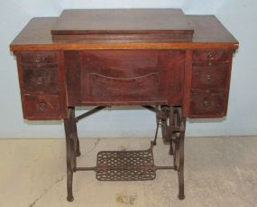 Vintage Oak Sewing Cabinet