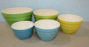 Crate and Barrel Parker Ribbed Mixing Bowl Set