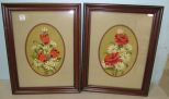 Pair of Needlework Floral Designs