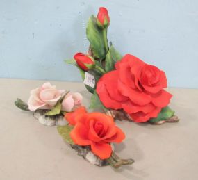Boehm Alec's Red Rose and Two Golden Crown E & R Italy Roses
