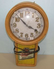 Miller High Life Advertising Plastic Clock