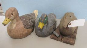 Three Vintage Duck Decoys