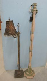 Painted Resin Floor Lamp and Metal Decor Floor Lamp
