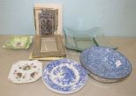 Pottery Bowls, Glass Tray, and Picture Frames