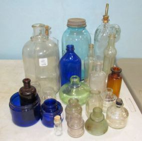 Assorted Vintage Glass Bottles