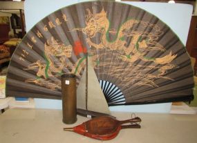 Large Asian Fan, Military Shell, Pier 1 Sailboat, Asian Bellow