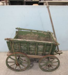 Primitive Hand Made Pull Wagon