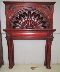 Mahogany Antique Fireplace Mantel