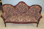 Reproduction Victorian Style Rose Carved Settee