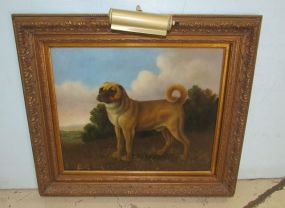 Painting of Dog in Field