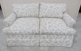 Modern Upholstered Two Cushion Settee