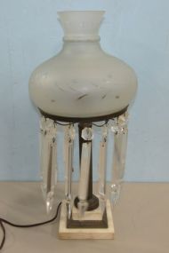 Vintage Waterfall Glass Shade Lamp