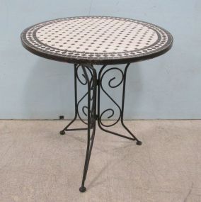 Mosaic Round Top Iron Table