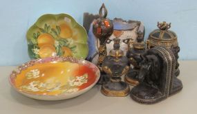 Collection of Resin Decor and Hand Painted Bowls