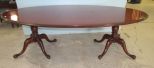 Large Mahogany Oval Conference Table