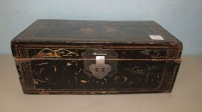 Antique Black Lacquer Trinket Box