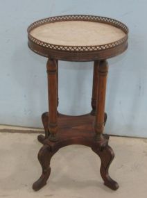 Vintage Round Marble Top Stand