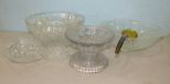 Assorted Group of Pressed Glass Bowls and Cups
