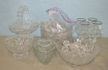 Collection of Etched and Pressed Glassware