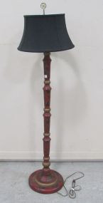 New Red Lacquer Style Resin Floor Lamp