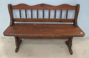 Reproduction Primitive Style Waiting Bench