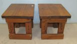 Pair of Hand made Side Tables