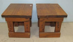 Pair of Hand made Side Tables