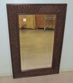 Wicker Style Framed Mirror