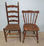 Ladder Back Chair and Spindle Back Chair