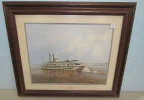 Natchez River Boat Print by Donny Finley